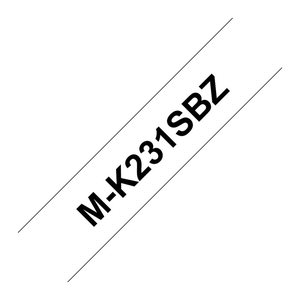 brother Schriftband M-K M-K231S MK231SBZ, 12 mm, schwarz auf weiß, 1 St.