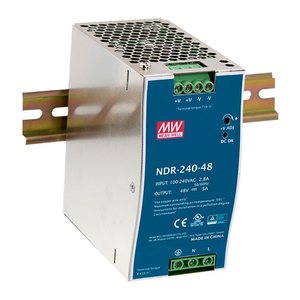 LevelOne Industrie Netzteil 48VDC/240W+DIN-Schiene silber