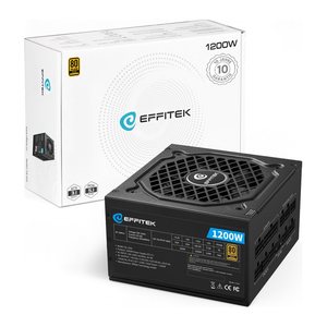 EFFITEK Netzteil 1200W Gold ATX 3.1, PCI 5.1 Modularer Kabel