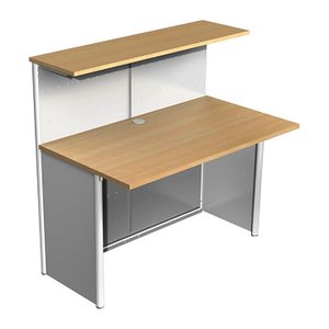 Kerkmann Empfangstheke Genua gerade, buche, silber 116,0 x 70,0 x 115,0 cm