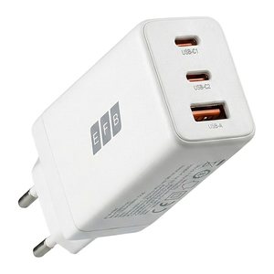 EFB Ladegerät 65W 2xUSB-C + USB-A PD3.0 GaN QC3.0