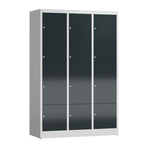 ClassiX Schließfachschrank anthrazit, lichtgrau X-523438, 12 Schließfächer 118,5 x 50,0 x 180,0 cm