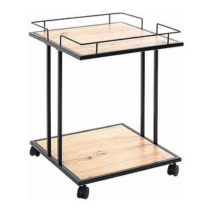 HAKU Möbel Beistelltisch rechteckig MDF-Platte schwarz, braun 45,0 x 45,0 x 60,0 cm, 1 St.