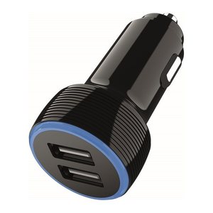 2GO KFZ-Ladegerät 12W 2x USB-A schwarz