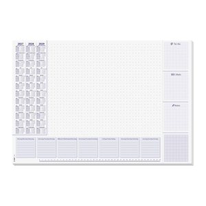 SIGEL Schreibtischunterlage Lilac 2027/2028/2029 weiß/lila Papier 59,5 x 41,0 cm, 30 Blatt