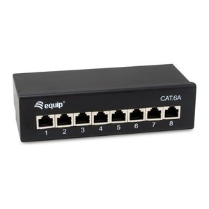 Equip Patchpanel 8xRJ45 Cat6a Desktop 500MHz RAL9005