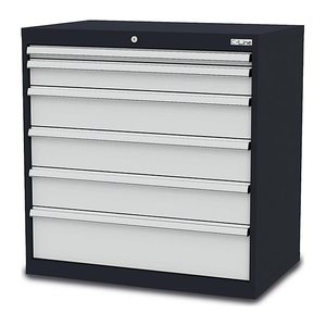 Simplaflex® Systemeinrichter C-Line Schubladenschrank anthrazit 6 Schubladen 90,0 x 57,5 x 92,0 cm, 1 St.
