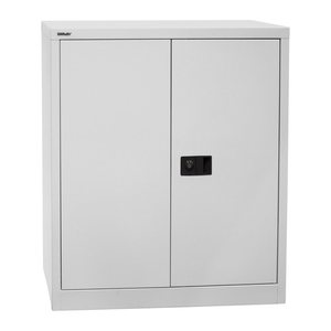 BISLEY Stahlschrank Universal E402A01505 lichtgrau, oxofordblau 1 Fachboden 91,4 x 40,0 x 100,0 cm, aufgebaut, 1 St.