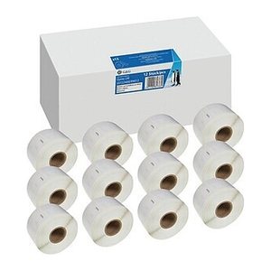 G&G Etikettenrollen für Etikettendrucker ersetzt DYMO 99012/S0722400 weiß, 36,0 x 89,0 mm, 12 x 260 Etiketten