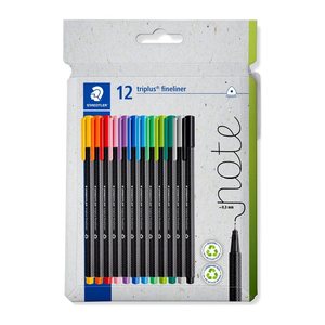 STAEDTLER triplus® Fineliner farbsortiert 0,3 mm, 12 St.
