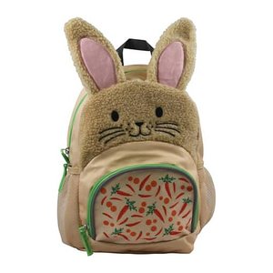 DONAU Kindergartenrucksack Hase Kunstfaser braun