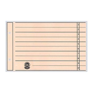 Wekre Trennblätter DIN A5 quer 1-0 chamois, 230 g/m², 100 Blatt