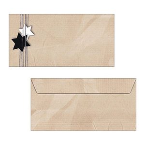 SIGEL Weihnachtsbriefumschläge Christmas Wrapping DIN lang ohne Fenster, 50 St.