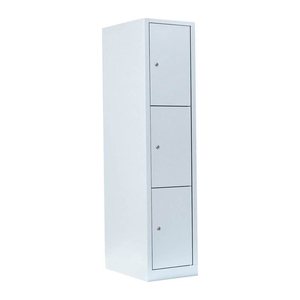 LÜLLMANN Schließfachschrank lichtgrau 523310, 3 Schließfächer 41,5 x 50,0 x 180,0 cm