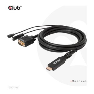 Club3D Kabel HDMI+Micro-USB-Buchse > VGA+3,5mm 2m St/Bu retail