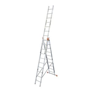 KRAUSE Vielzweckleiter MONTO Tribilo silber 3x 10 Sprossen, H: 297,0 cm