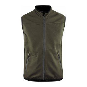 BLAKLÄDER® unisex Softshellweste 3850 olive, schwarz Größe XL