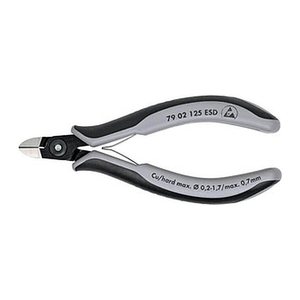 KNIPEX Elektronik-Seitenschneider ESD runder Kopf, sehr kleine Facette 79 02 125