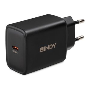 LINDY USB Typ C PD GaN Charger 65W, schwarz