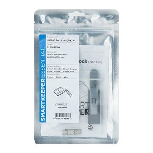 SmartKeeper Mini "USB-C Port" Blocker grau 4 Stk.+Key