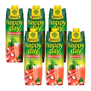 happy day Fruchtnektar Rhababer 6x 1,0 l
