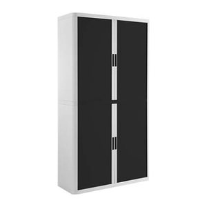 PAPERFLOW easyOffice Rollladenschrank weiß, schwarz ohne Fachböden 110,0 x 41,5 x 204,0 cm