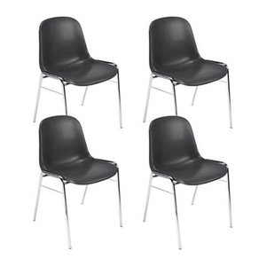 Nowy Styl Schalenstühle Beta SCHWARZ K02 schwarz Kunststoff, 4 St.