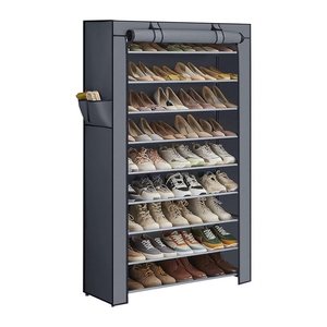 SONGMICS Schuhregal grau 88,0 x 28,0 x 160,0 cm, 1 St.