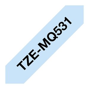 brother Schriftband TZe-MQ531 TZEMQ531, 12 mm, schwarz auf blau, 1 St.