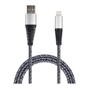 2GO USB Lade-/Datenkabel Lightning 1m Nylon sil PET-Verp.