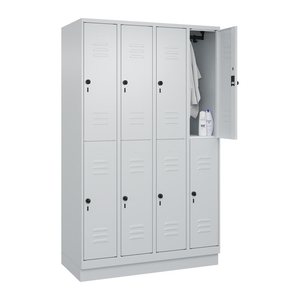 CP Spind Classic PLUS lichtgrau 080320-40 S10009, 8 Schließfächer 120,0 x 50,0 x 195,0 cm
