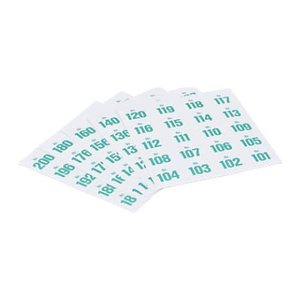 WOLF & APPENZELLER Klebenummern Zahlen, grün 20,0 x 24,0 mm, 100 Etiketten