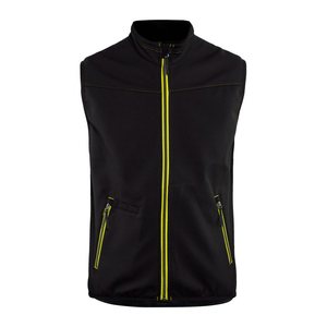 BLAKLÄDER® unisex Softshellweste 3850 schwarz, gelb Größe M