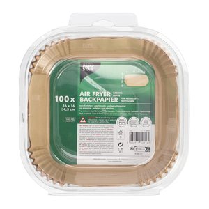 PAPSTAR Backpapier für Heißluftfritteusen 16 cm eckig 100 St.
