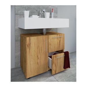 VCM my bath Waschbeckenunterschrank Flandu 916911 eiche 61,0 x 32,0 x 51,0 cm