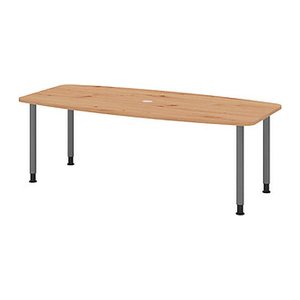 HAMMERBACHER Konferenztisch KT22C asteiche Tonnenform, Rundrohr grau, 220,0 x 83,0/103,0 x 72,0 - 74,0 cm