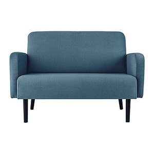 meet powered by PAPERFLOW 2-Sitzer Sofa LISBOA blau schwarz Stoff 124,0 x 81,5 x 83,0 cm, 1 St.