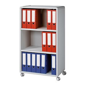 PAPERFLOW Mobil Bürowagen grau 4 Ebenen 65,1 x 33,0 x 124,6 cm