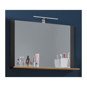 VCM my bath Spiegel VCB 10 916701 honig-eiche, anthrazit 80,0 x 17,0 x 55,0 cm