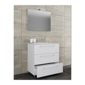 VCM my bath Badmöbel-Set 3-teilig Schubo 914351 weiß 80,0 x 46,0 x 86,0 cm