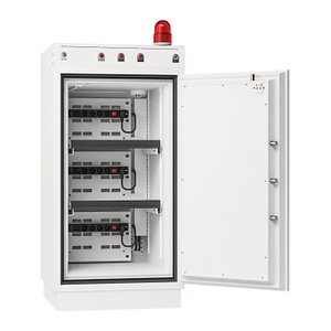 phoenix Tresor BATTERY COMMANDER PRO mit Feuerschutz signalweiß 69,0 x 71,0 x 138,5 cm