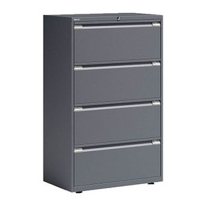 BISLEY Essentials Hängeregistraturschrank anthrazit 4 Schubladen 80,0 x 47,0 x 130,0 cm, 1 St.
