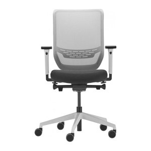 Trendoffice by Dauphin Bürostuhl to-sync work mesh, 9242SY2FVKVW Stoff weiß, Gestell weiß