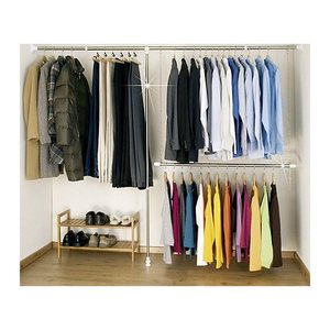 WENKO Teleskop-Garderobe silber Metall 150,0-245,0 x 160,0-202,0 cm, 1 Set