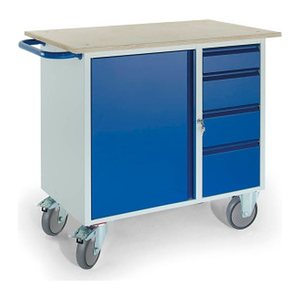 Rollcart Werkstattwagen blau 4 Schubladen