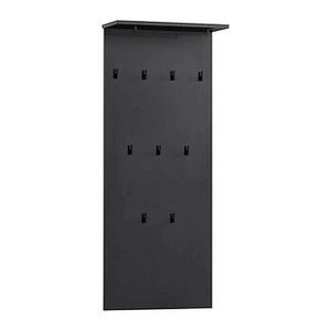 MÖBELPARTNER Wandgarderobe Janne 153016 schwarz Holz 9 Haken 50,0 x 110,6 cm, 1 St.