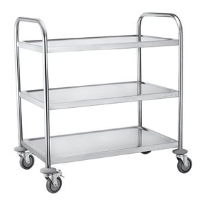 Servierwagen silber 84,5 x 52,5 x 94,0 cm