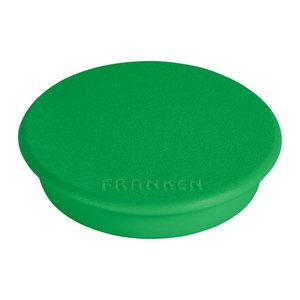 FRANKEN Haftmagnet Magnete grün, Kunststoff Ø 2,4 x 0,63 cm, 10 St.