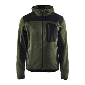 BLAKLÄDER® Herren Strickjacke 4930 armygrün/schwarz Größe M