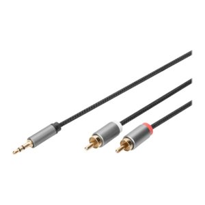 DIGITUS Adapterkabel, 3,5mm Klinke auf Cinch 1m